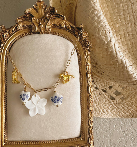 Coastal Cowgirl Charm Necklace - 18k Gold Plated