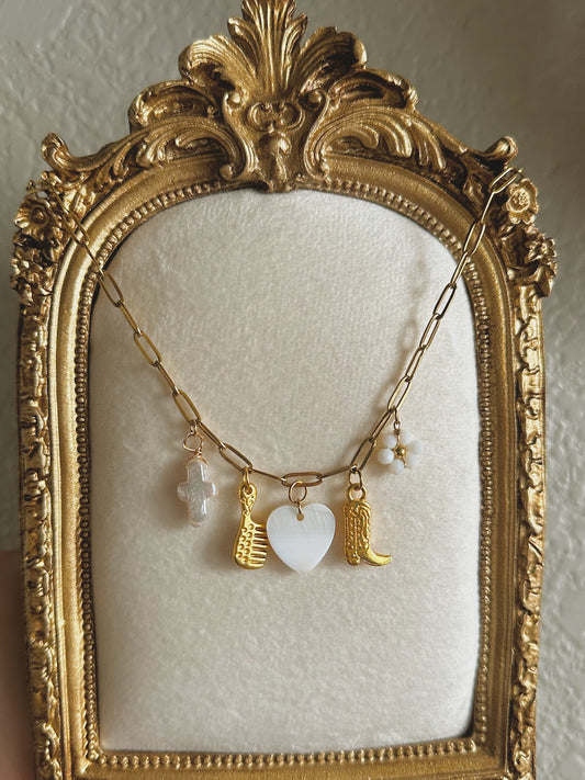 Dainty Charm Necklace - 18k Gold Plated