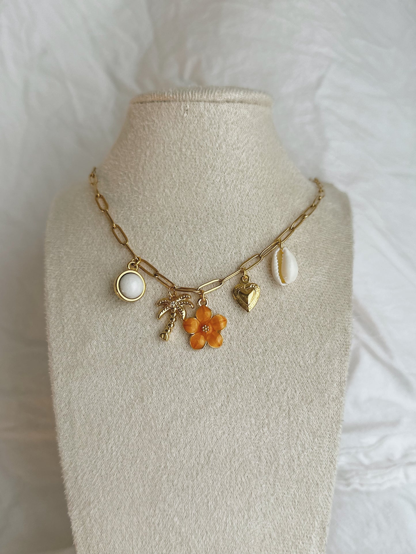 Mai Tai Charm Necklace - 18k Gold Plated