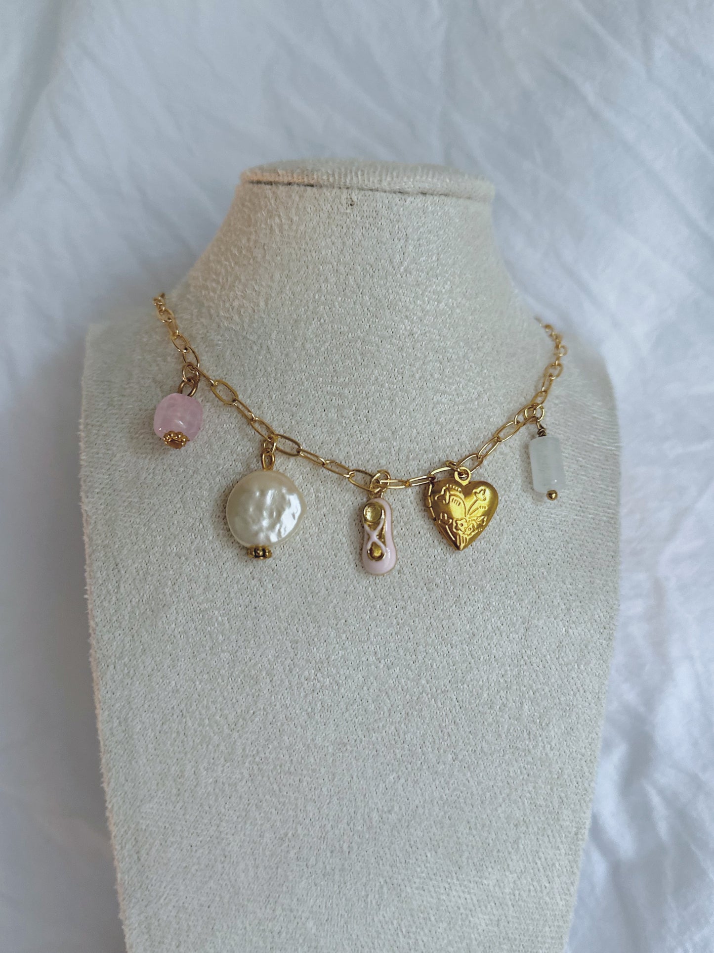 Ballerina Charm Necklace - 18k Gold Plated