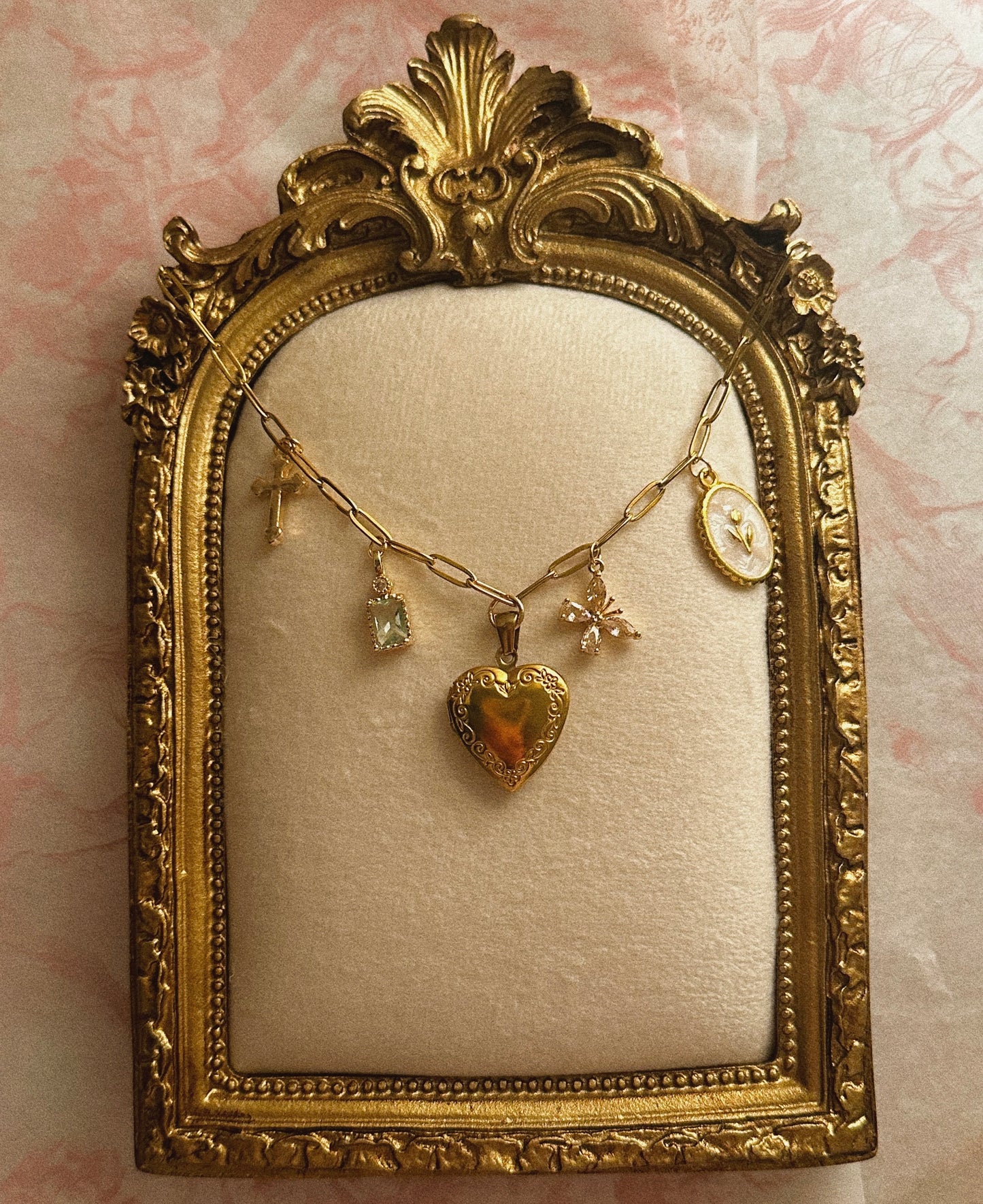 Princess Charm Necklace - 18k Gold Plated
