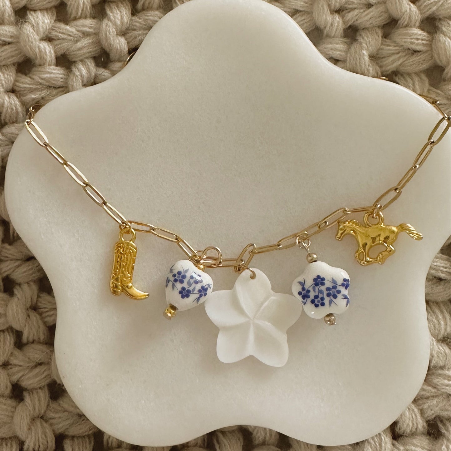 Coastal Cowgirl Charm Necklace - 18k Gold Plated