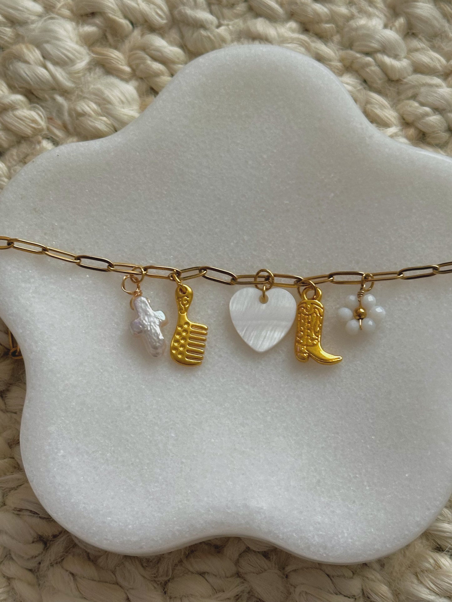 Dainty Charm Necklace - 18k Gold Plated