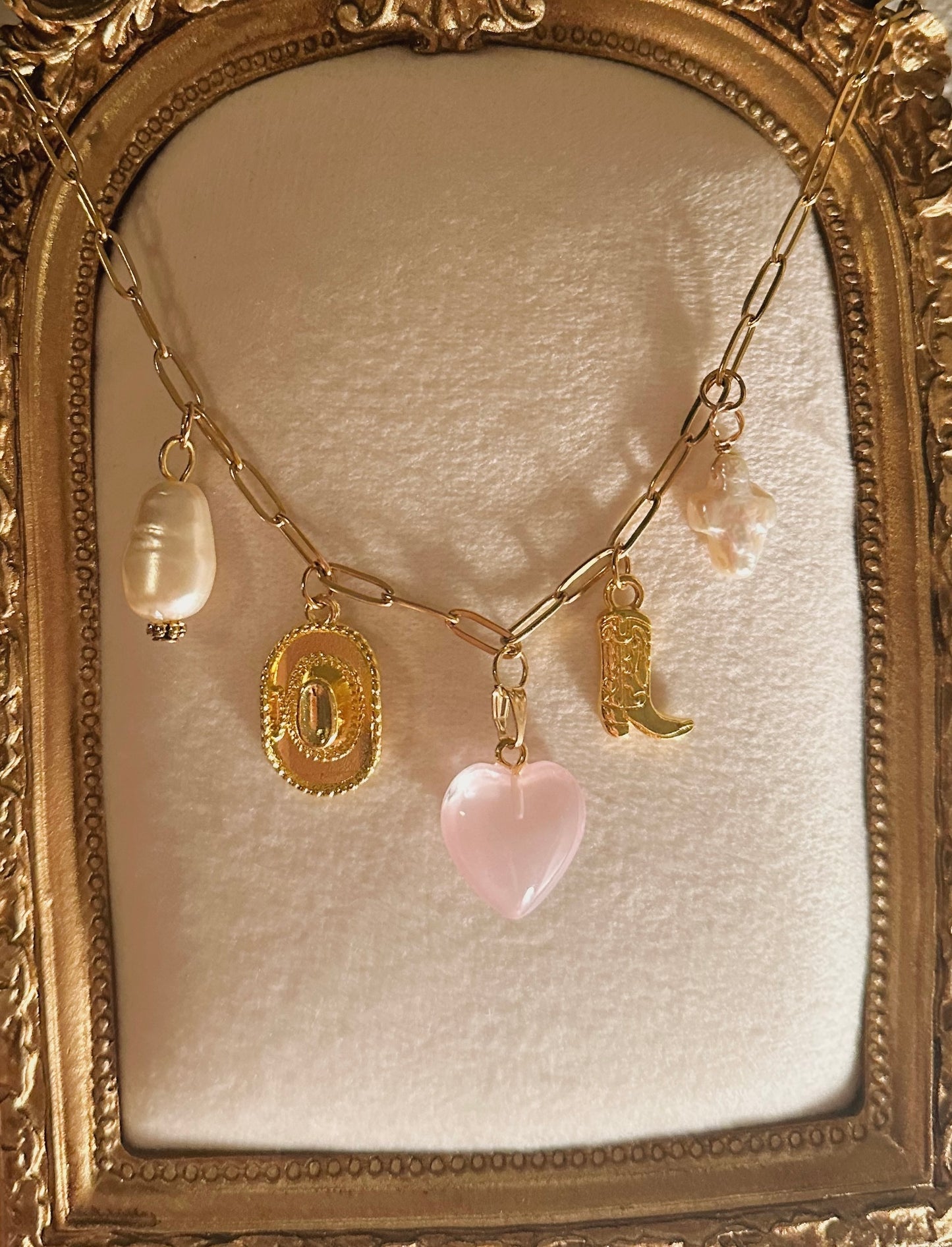 Country Gal Charm Necklace - 18k Gold Plated